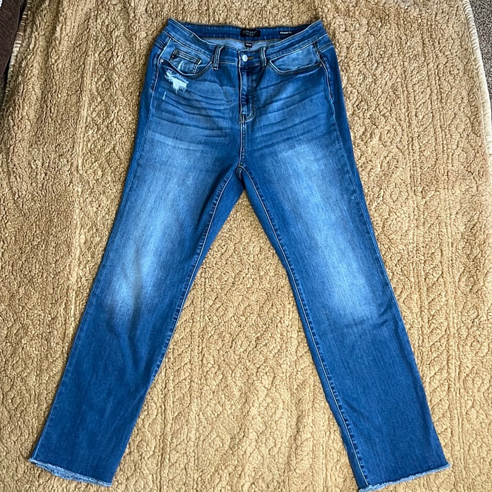 Judy Blue distressed straight leg jeans Women’s 14W